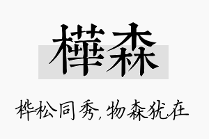 桦森名字的寓意及含义