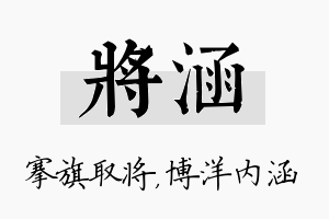 将涵名字的寓意及含义