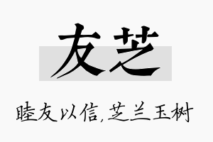 友芝名字的寓意及含义