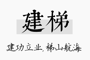 建梯名字的寓意及含义