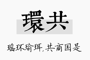 环共名字的寓意及含义