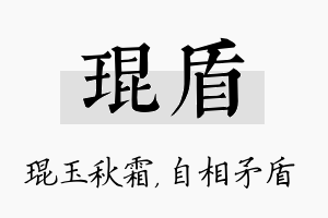 琨盾名字的寓意及含义