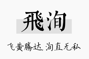 飞洵名字的寓意及含义