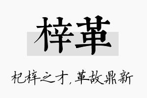 梓革名字的寓意及含义