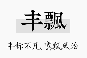 丰飘名字的寓意及含义