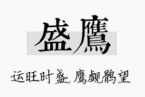 盛鹰名字的寓意及含义