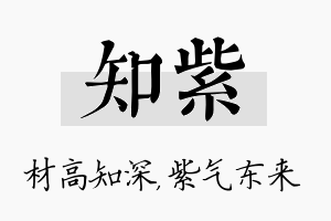 知紫名字的寓意及含义