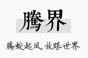 腾界名字的寓意及含义