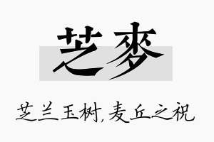 芝麦名字的寓意及含义