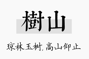 树山名字的寓意及含义