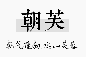 朝芙名字的寓意及含义