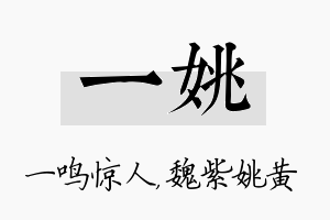 一姚名字的寓意及含义