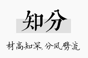 知分名字的寓意及含义