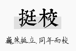 挺校名字的寓意及含义