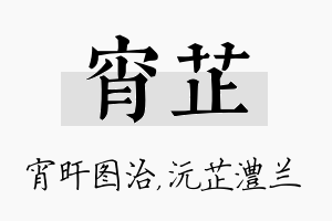 宵芷名字的寓意及含义