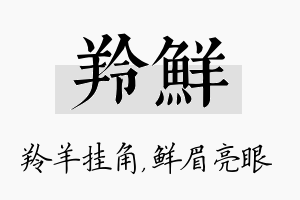 羚鲜名字的寓意及含义