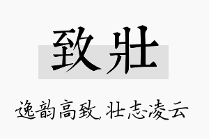 致壮名字的寓意及含义