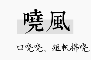 哓风名字的寓意及含义