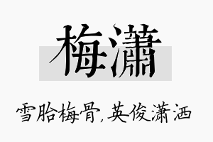 梅潇名字的寓意及含义