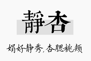 静杏名字的寓意及含义