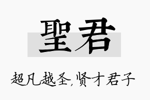 圣君名字的寓意及含义