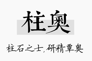 柱奥名字的寓意及含义