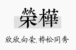 荣桦名字的寓意及含义