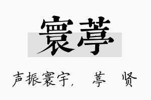 寰葶名字的寓意及含义