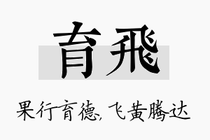 育飞名字的寓意及含义