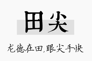 田尖名字的寓意及含义