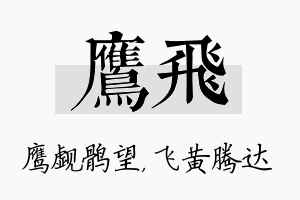 鹰飞名字的寓意及含义