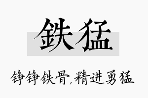 铁猛名字的寓意及含义