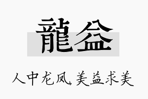 龙益名字的寓意及含义