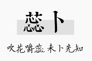 蕊卜名字的寓意及含义