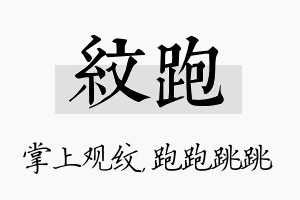 纹跑名字的寓意及含义