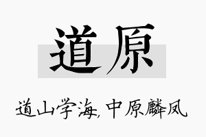 道原名字的寓意及含义