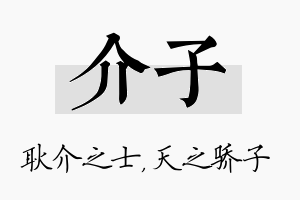 介子名字的寓意及含义