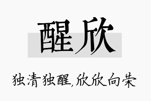 醒欣名字的寓意及含义