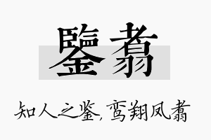 鉴翥名字的寓意及含义