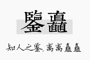 鉴矗名字的寓意及含义