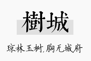 树城名字的寓意及含义