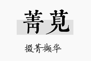 菁苋名字的寓意及含义