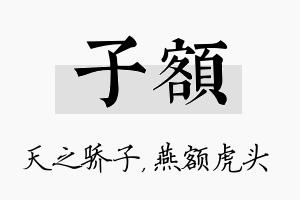 子额名字的寓意及含义