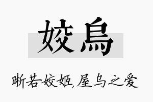 姣乌名字的寓意及含义