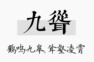 九耸名字的寓意及含义