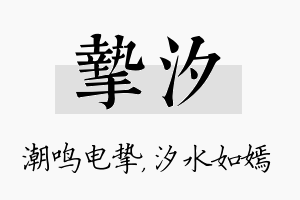 挚汐名字的寓意及含义