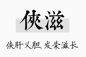 侠滋名字的寓意及含义