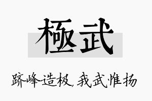 极武名字的寓意及含义