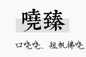 哓臻名字的寓意及含义