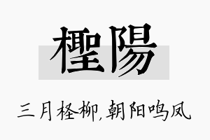 柽阳名字的寓意及含义